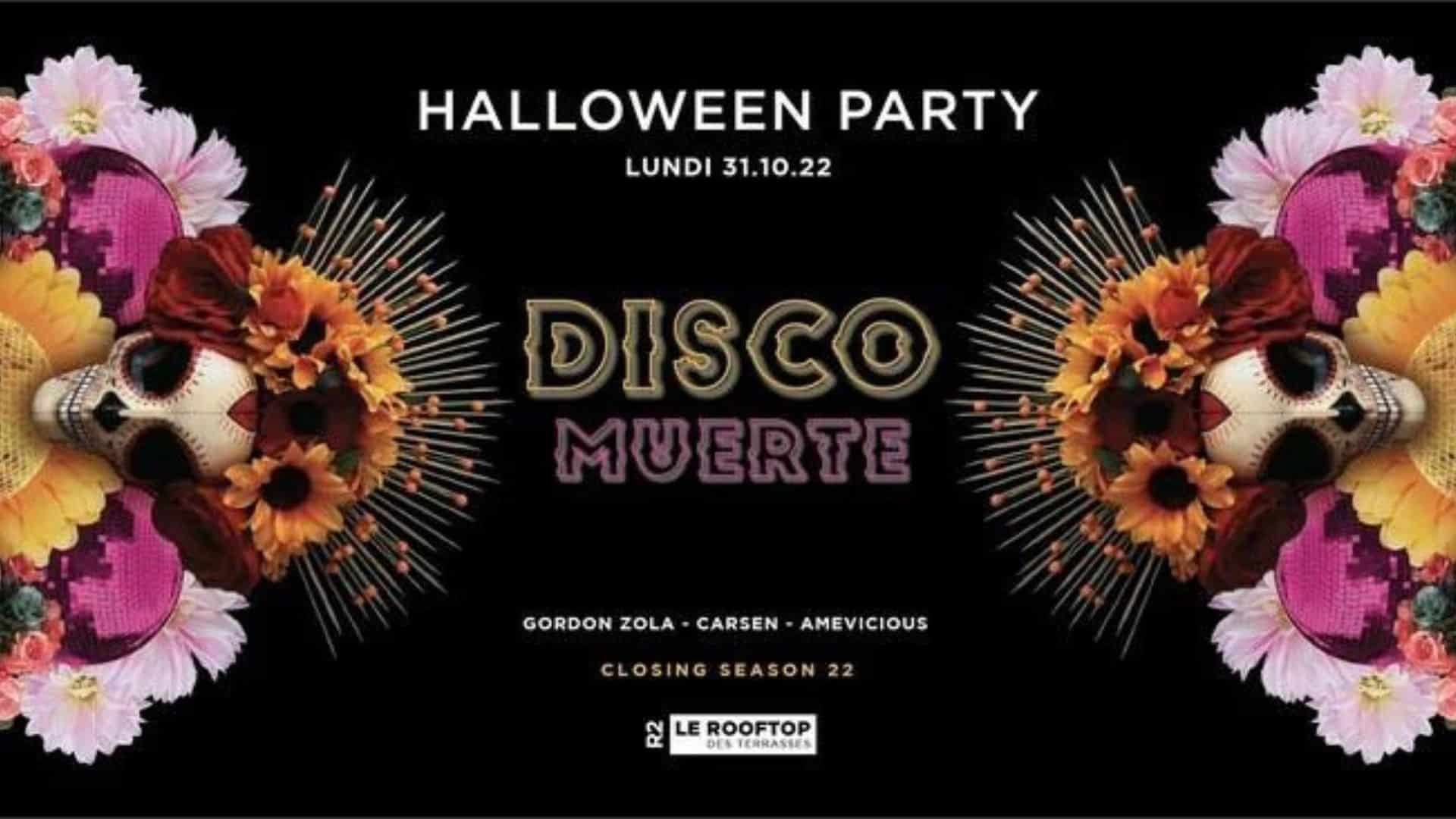 Disco muerte Halloween party Rooftop des Terrasses Marseille